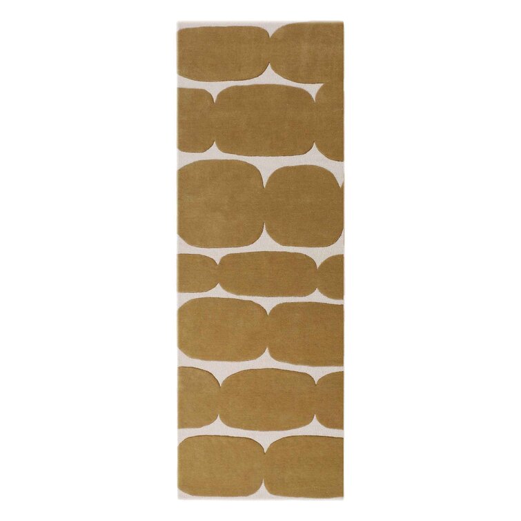 Mustard Color  Wool Area Rug