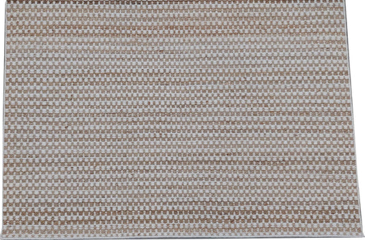 JP0029 CHEQUERS – NATURAL JUTE & OFF WHITE RUGS