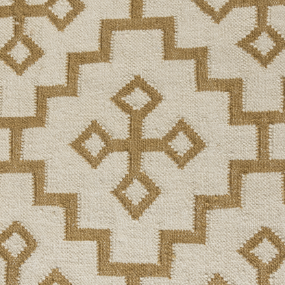 L-021 GOLD CROSS FLATWEAVE DHURRIE Handknotted rug