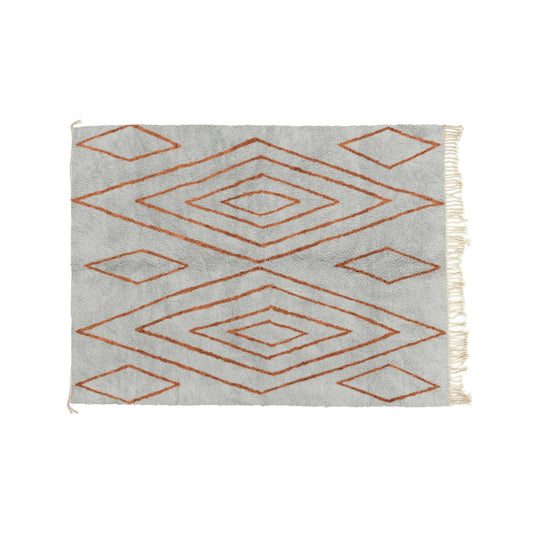 Diamonds Light Grey and Medium Brown Bisha Rugs