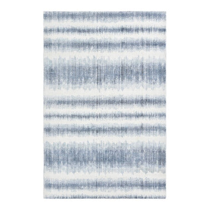 White and Light Blue Color  Wool Area Rug