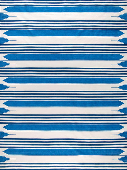 HERITAGE STRIPES – HAMPTONS BLUES & OFF WHITE RUGS