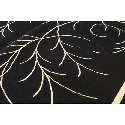 Black and White Color Design  Hand-Tufted  Wool Area Rug