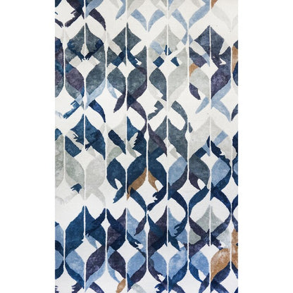 Multicolor Geomatrical Design  Wool Area Rug