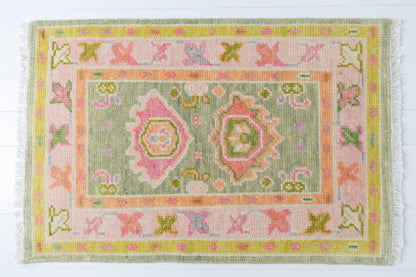 L-022 COLORFUL HILLSIDE Hand knotted Rug