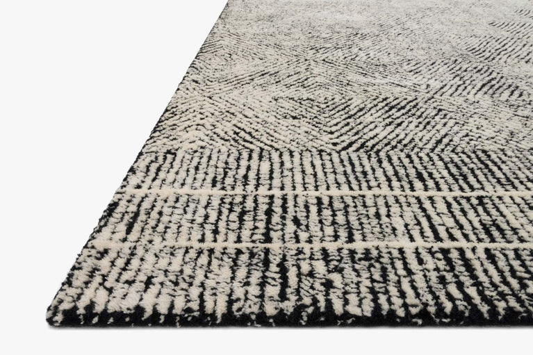 Hand Tufted Black / Ivory Area Rug