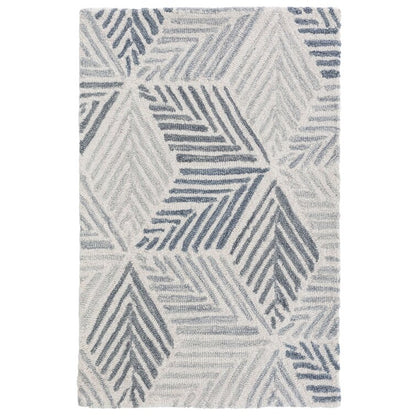 Gray and Beige Color Wool Area Rug