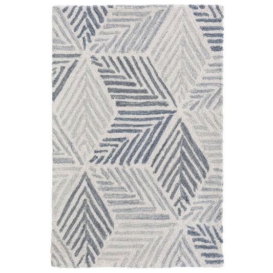 Gray and Beige Color Wool Area Rug