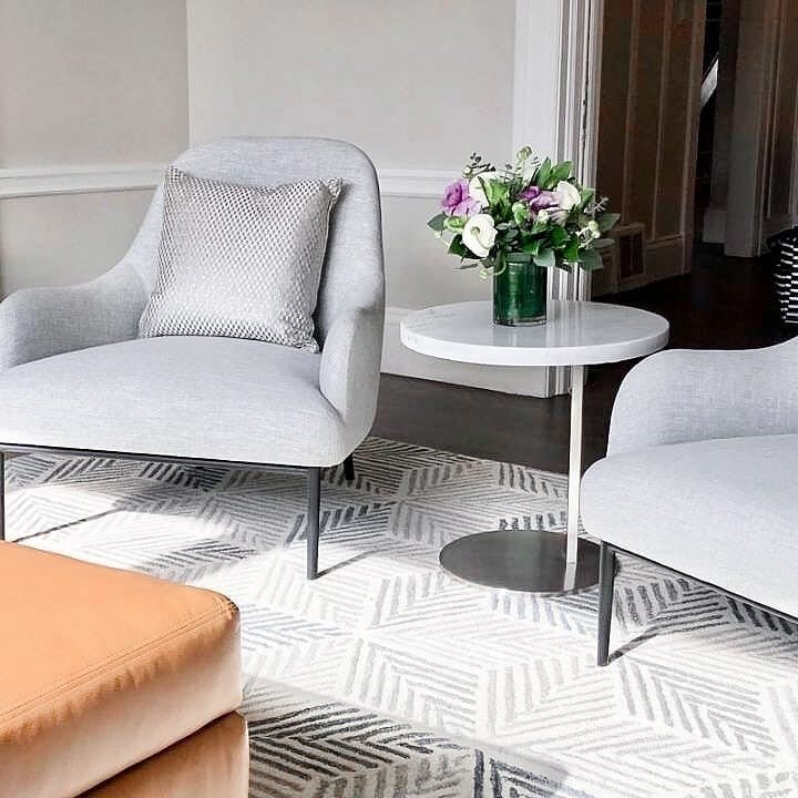 Gray and Beige Color Wool Area Rug