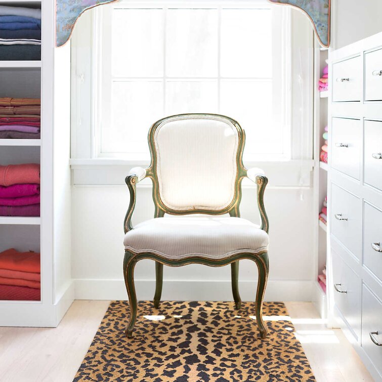 Black and Brown Color animal Print Design Wool Area Rug
