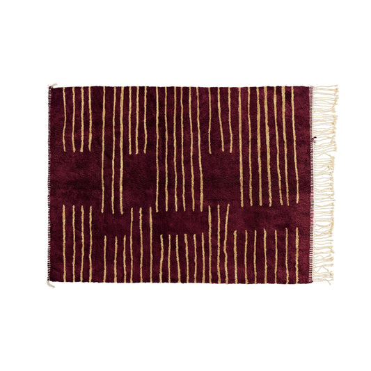 Meeting Burnt Red and Fawn Bisha Rugs