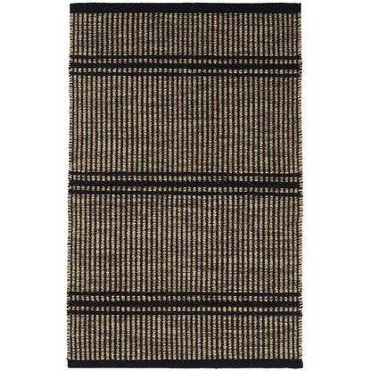 Black and Beige Color  Wool Area Rug