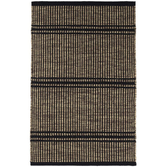 Black and Beige Color  Wool Area Rug