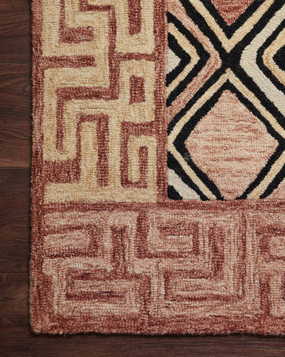 Hand Tufted Rose / Black Area Rug