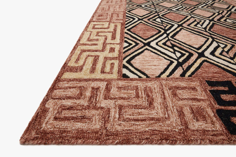 Hand Tufted Rose / Black Area Rug