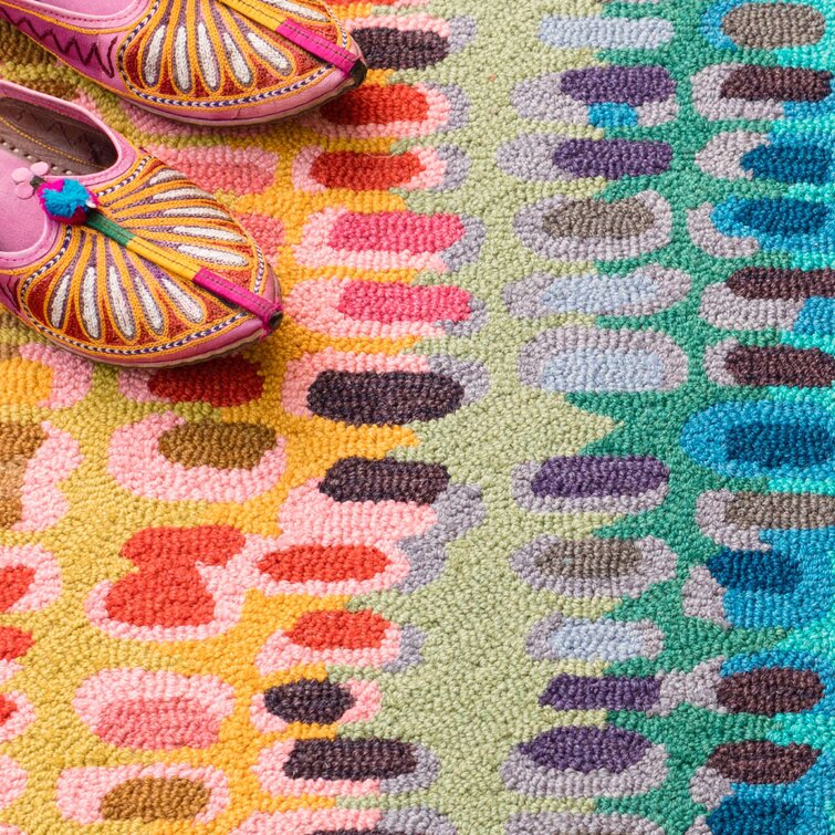 Rainbow Wool Area Rug