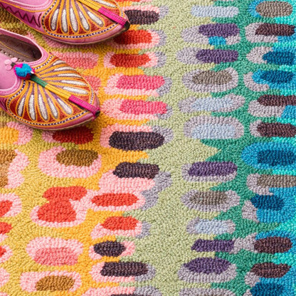 Rainbow Wool Area Rug