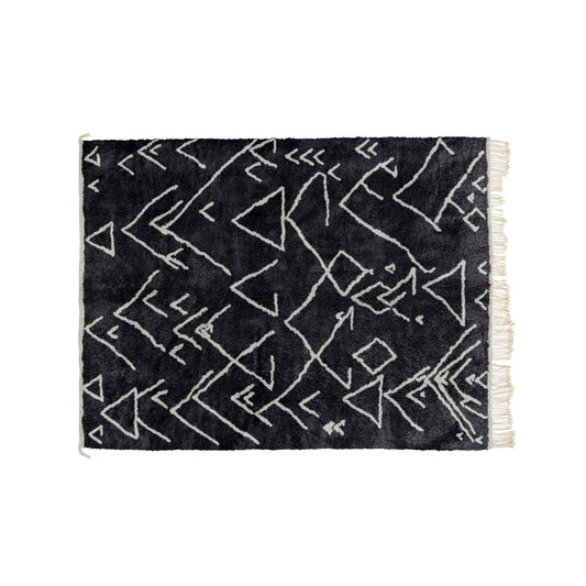 Range Midnight Black and Light Grey Bisha Rugs