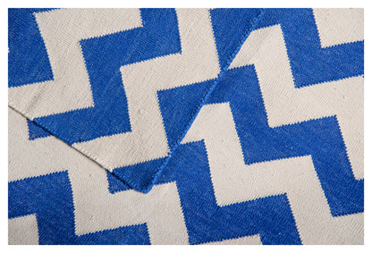 JP0066 CHEVRON ILLUSIONS – AZURE BLUE & WHITE RUGS