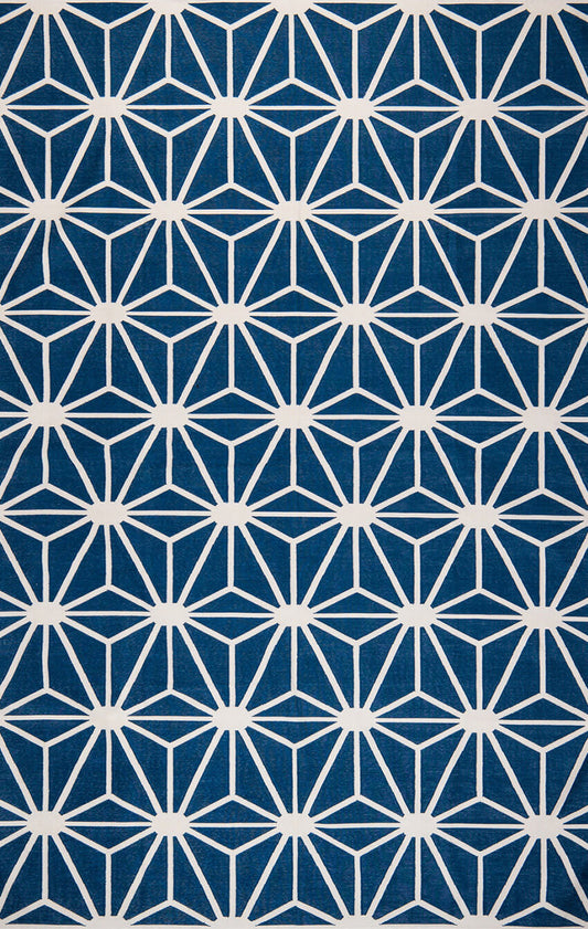 JP0058 JAIPUR JALI – LONDON BLUE & WHITE RUGS