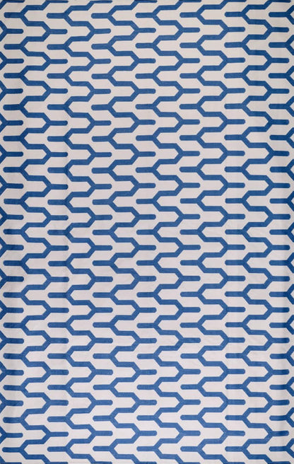 JP0062 JAIPUR JIGGLE – OCEAN BLUE & WHITE RUGS