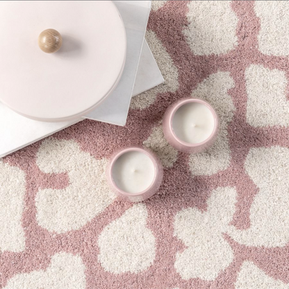 Peach Josephine Wool Leopard Area Rug