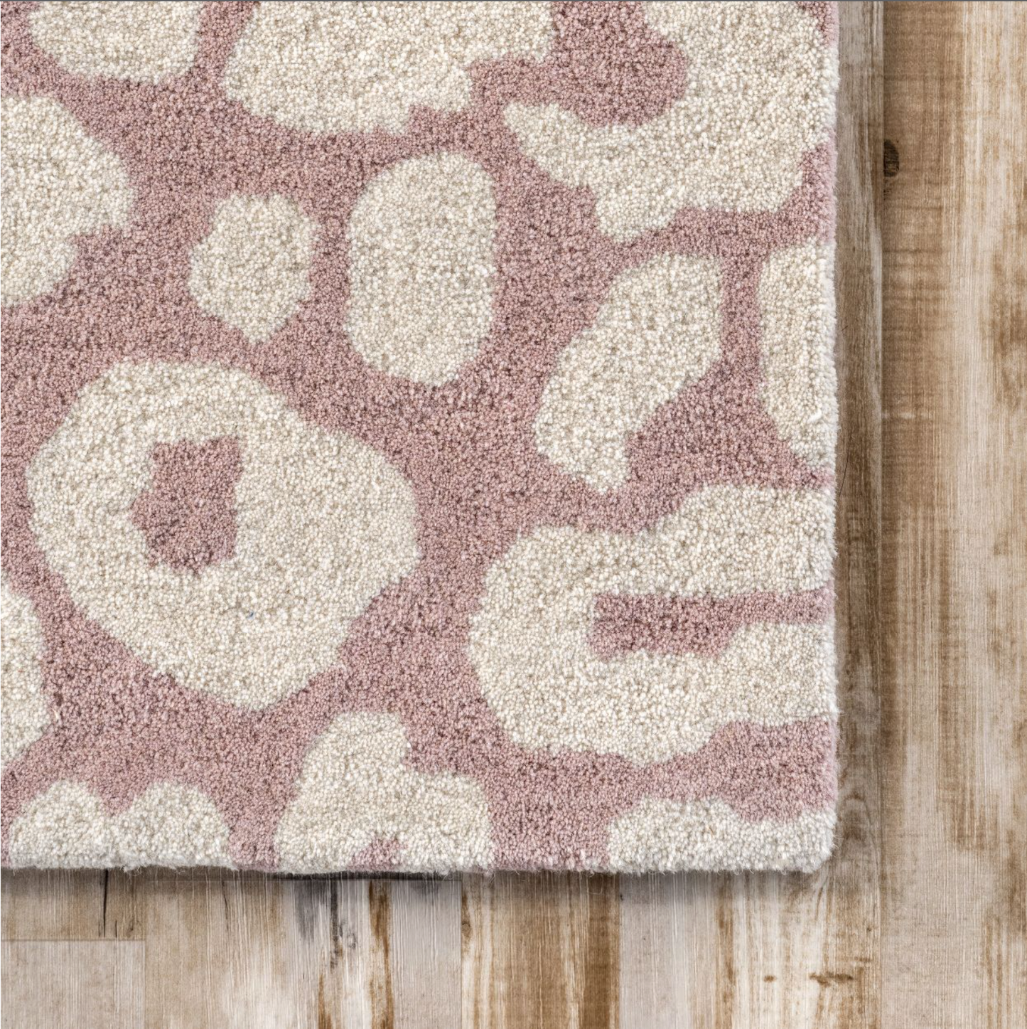 Peach Josephine Wool Leopard Area Rug