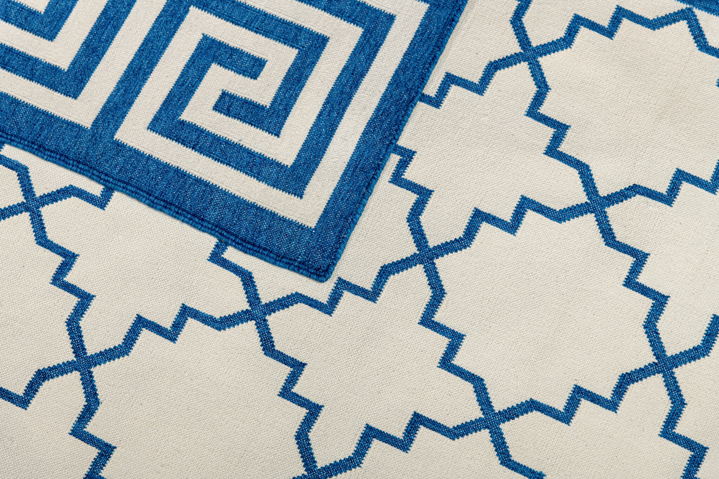 SHALIMAR – VINTAGE BLUE & OFF WHITE RUGS