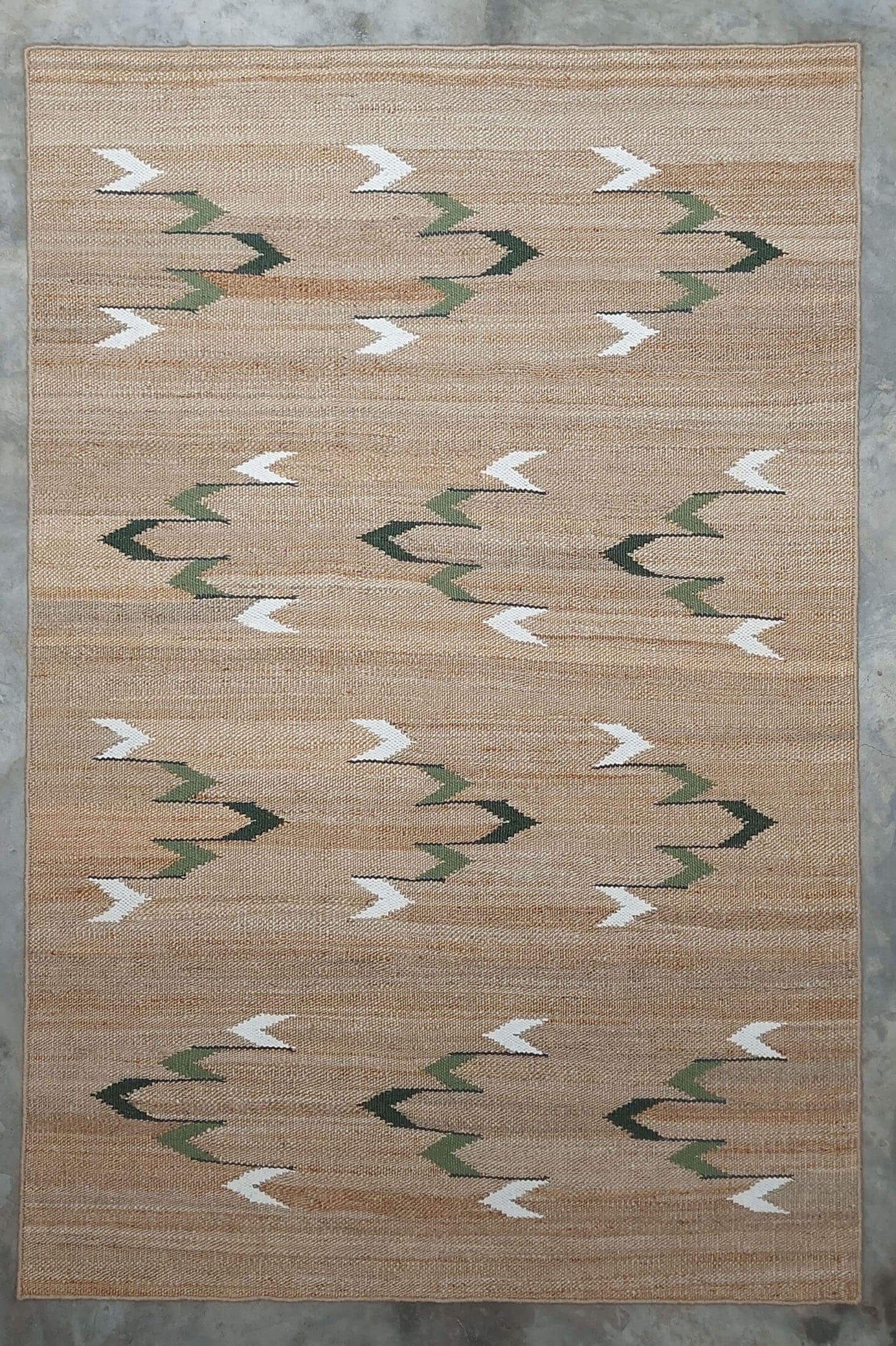 JP005 NATURAL JUTE & FOREST GREENS RUGS