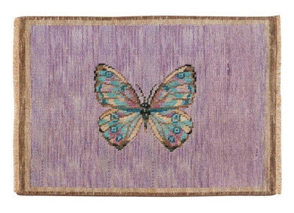 L-027 BUTTERFLY MINI IN LILAC Hand Knotted Rug