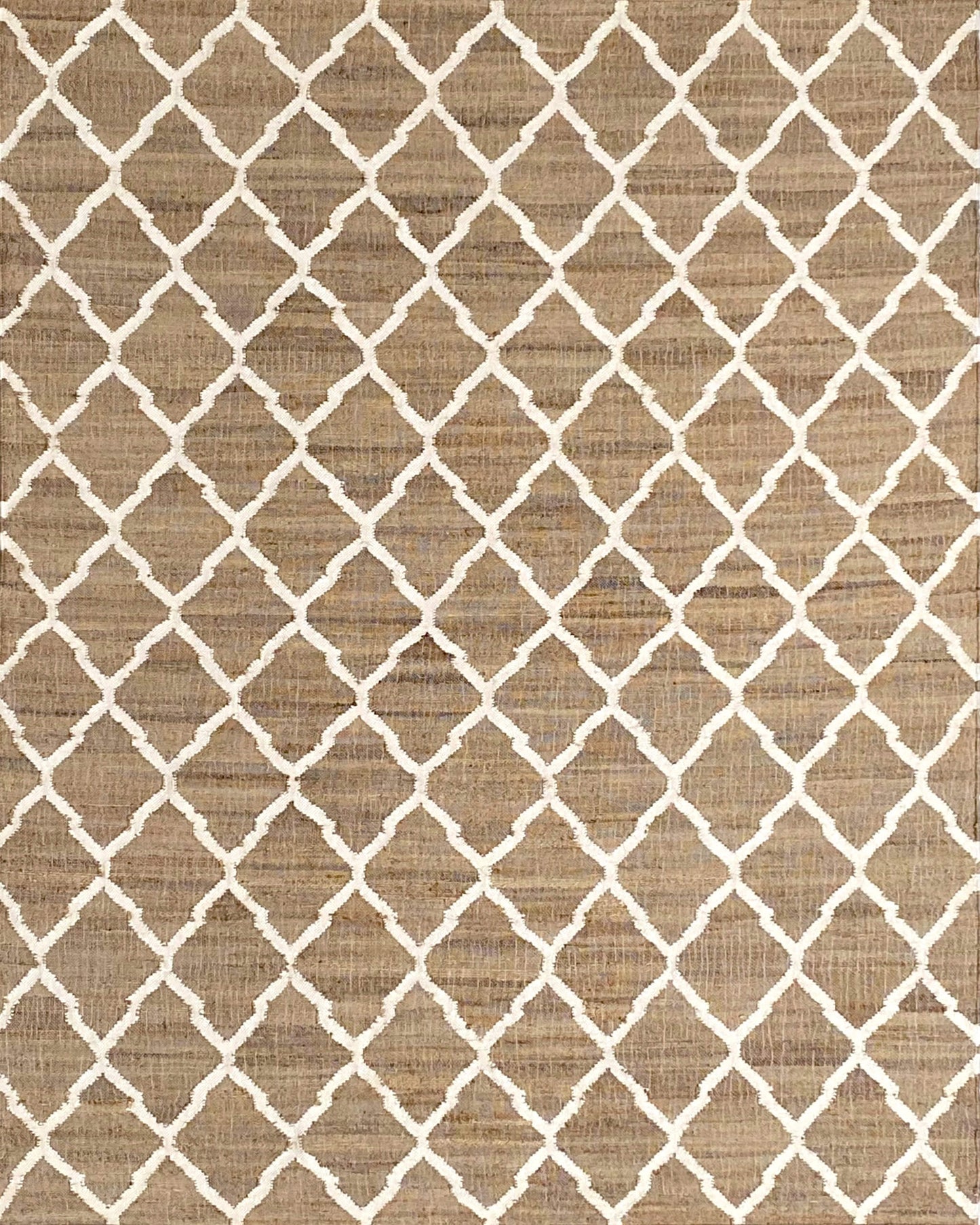 JP0020 GARDEN TRELLIS – NATURAL JUTE & WINTER WHITE RUGS