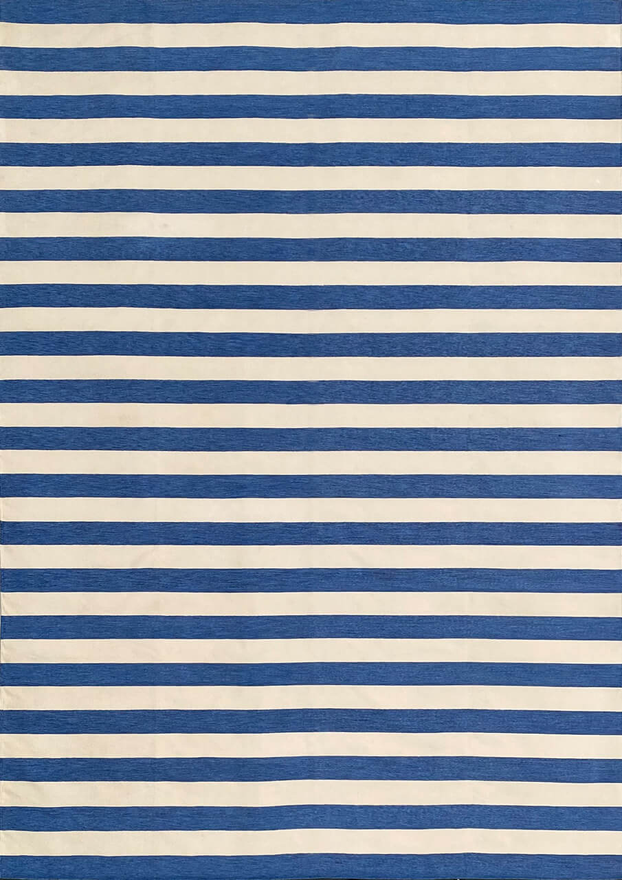 JP0044 CARNIVAL STRIPES – SAPPHIRE BLUE & OFF WHITE RUGS