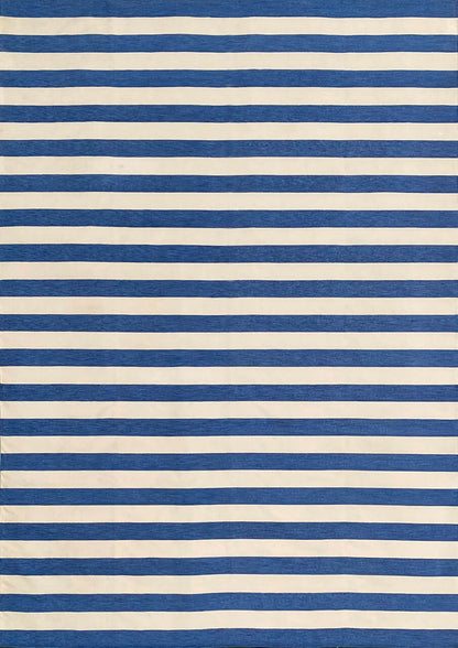 JP0044 CARNIVAL STRIPES – SAPPHIRE BLUE & OFF WHITE RUGS